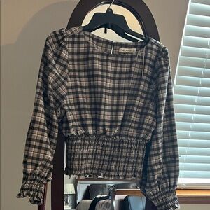 Plaid Long Sleeve Top